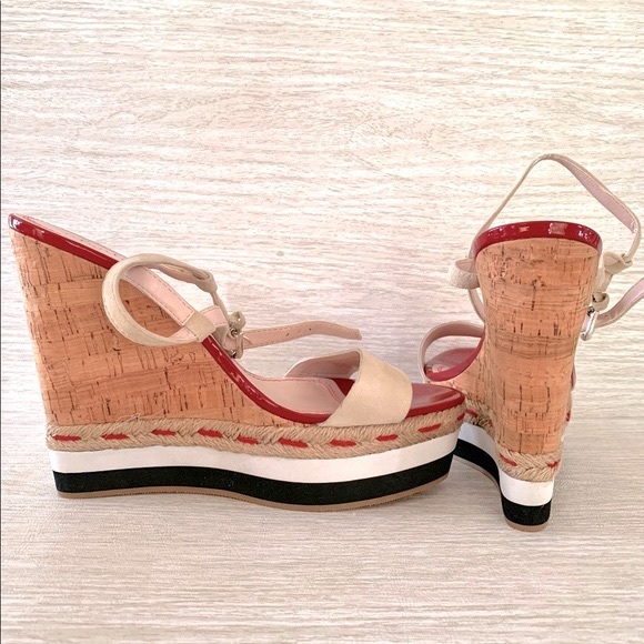 NEW plenty by tracy reese Tess leather wedge sandals - Picture 3 of 7